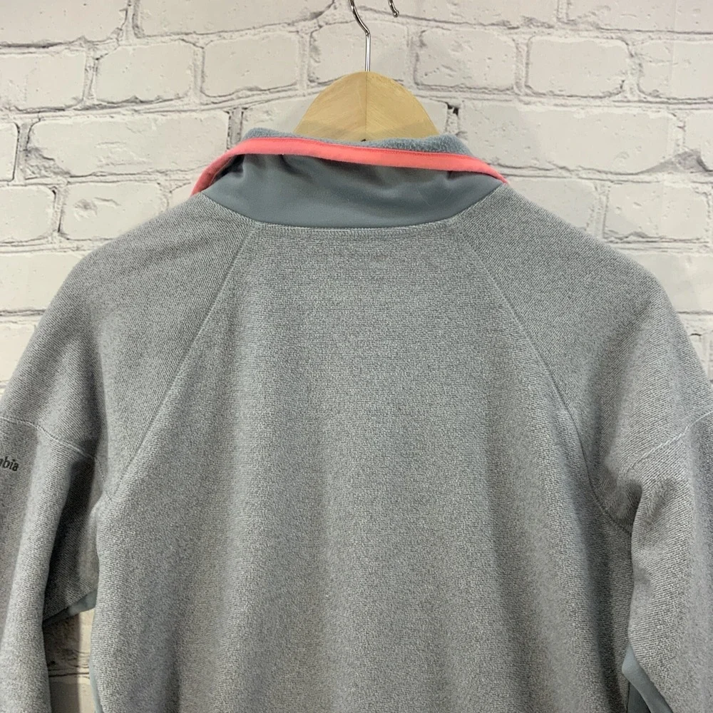 Columbia Sportswear Fleece Jacket Womens Sz L Gray Pink‎ Warm
